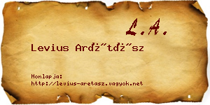 Levius Arétász névjegykártya